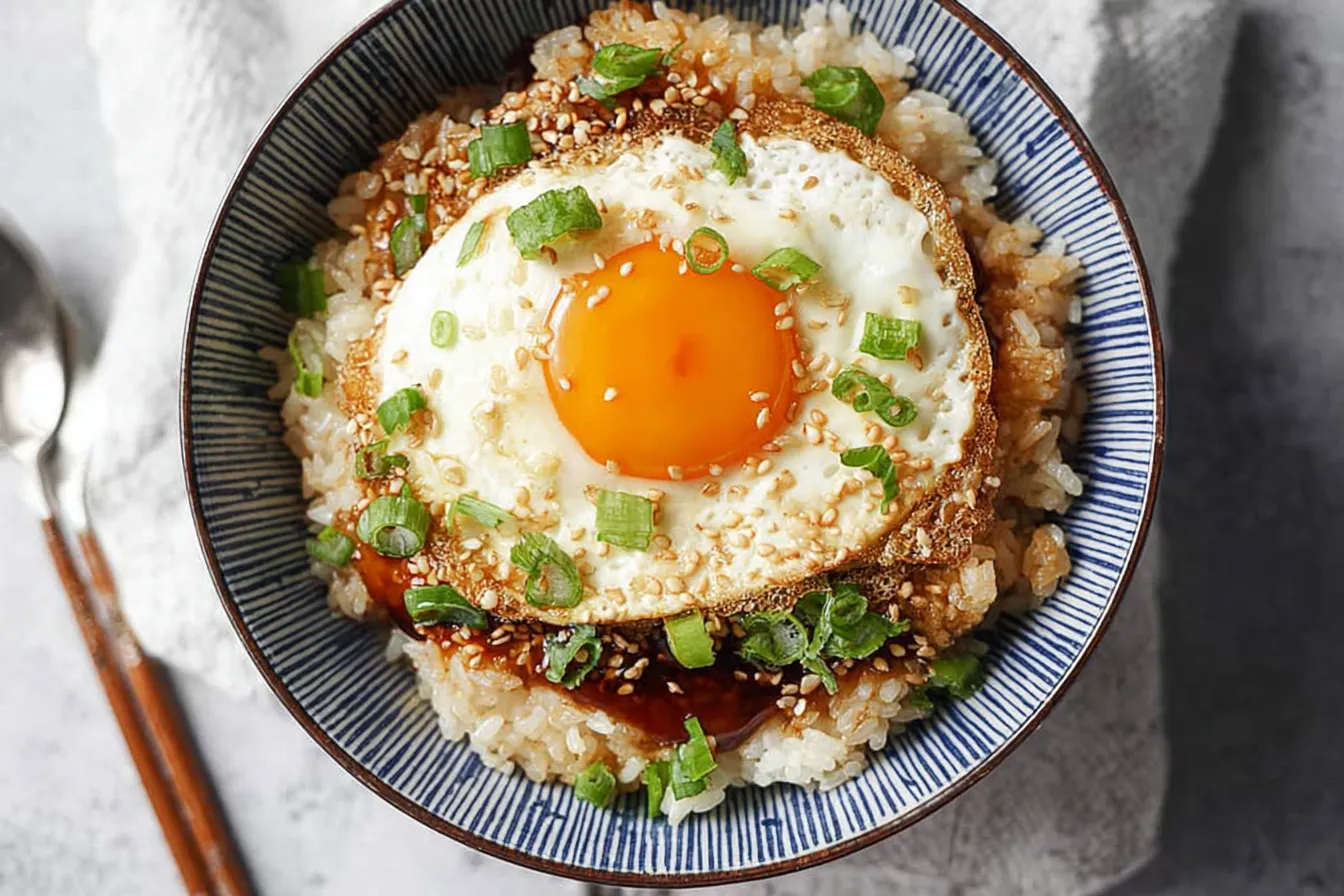 Delicious Gyeran Bap (Korean Egg Rice) Served in a Bowl