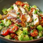 Healthy Avocado Chicken Salad in a Bowl - Fresh and Delicious