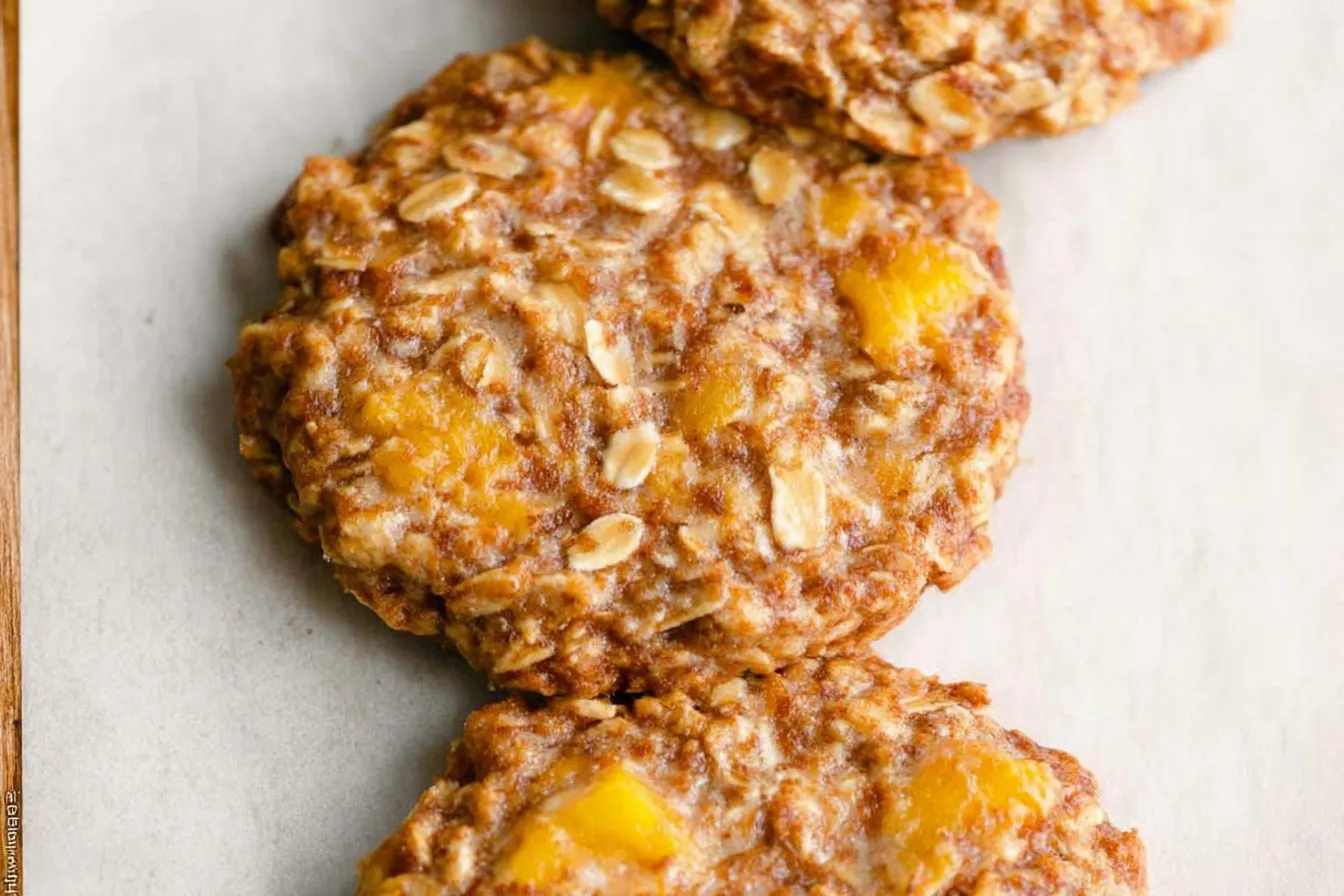 Delicious Healthy Peach Oatmeal Breakfast Cookies