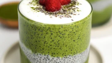 High-Protein Matcha Chia Pudding Ready to Enjoy