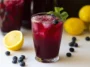 Refreshing Homemade Blueberry Lemonade in a Glass