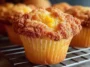 Homemade Peach Cobbler Muffins Freshly Baked