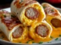 Delicious Irresistibly Cheesy Sausage Egg Breakfast Roll-Ups