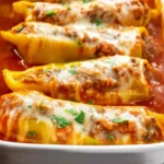 Italian Sausage Stuffed Banana Peppers on a Serving Plate