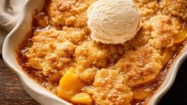 Delicious Joanna Gaines Peach Cobbler Fresh Out of the Oven