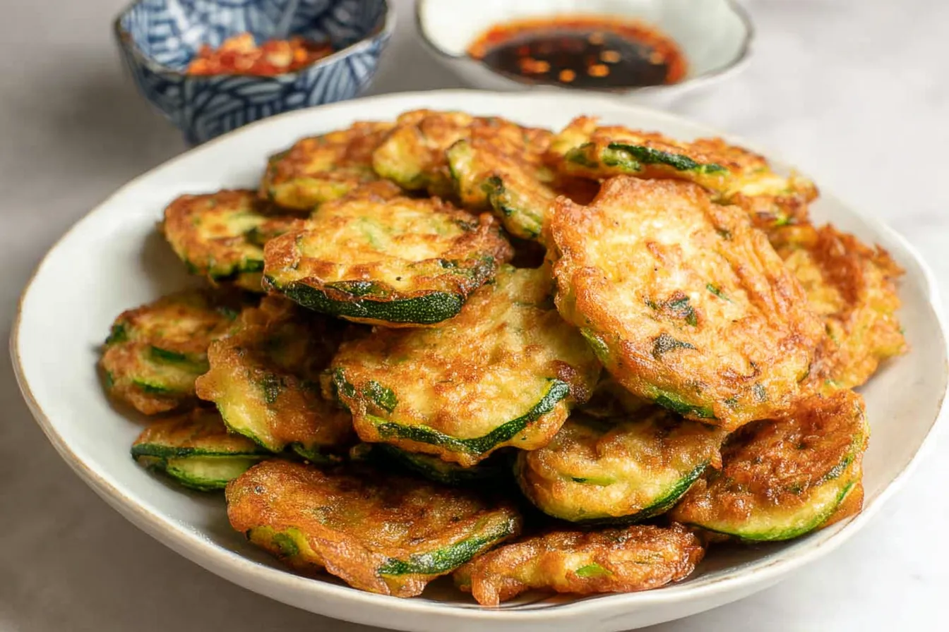 Korean Zucchini Fritters: Deliciously Crispy & Easy! 4 Korean Zucchini Fritters