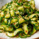 Korean Zucchini Side Dish: A Delicious Health Boost! 15 Korean Zucchini Side Dish Plated with Garnish