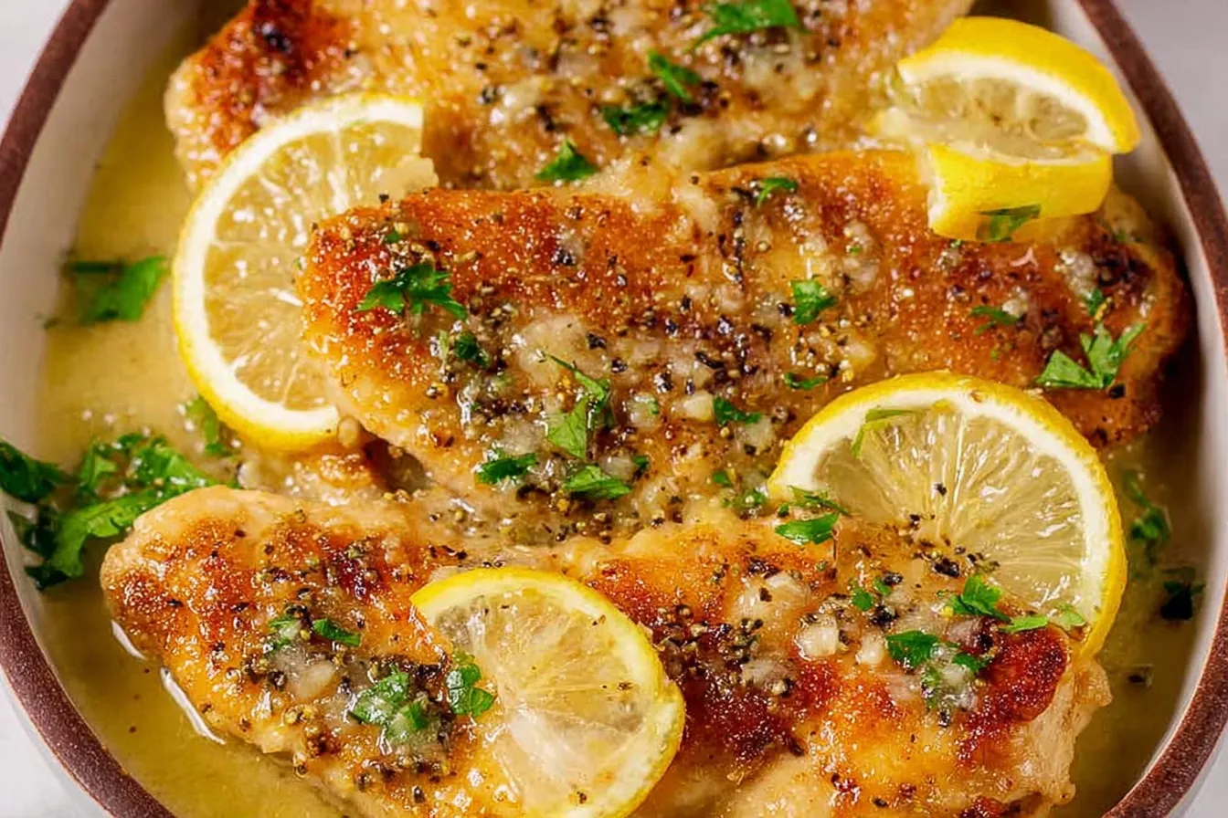 Lemon Chicken Recipe (with Lemon Butter Sauce) 
