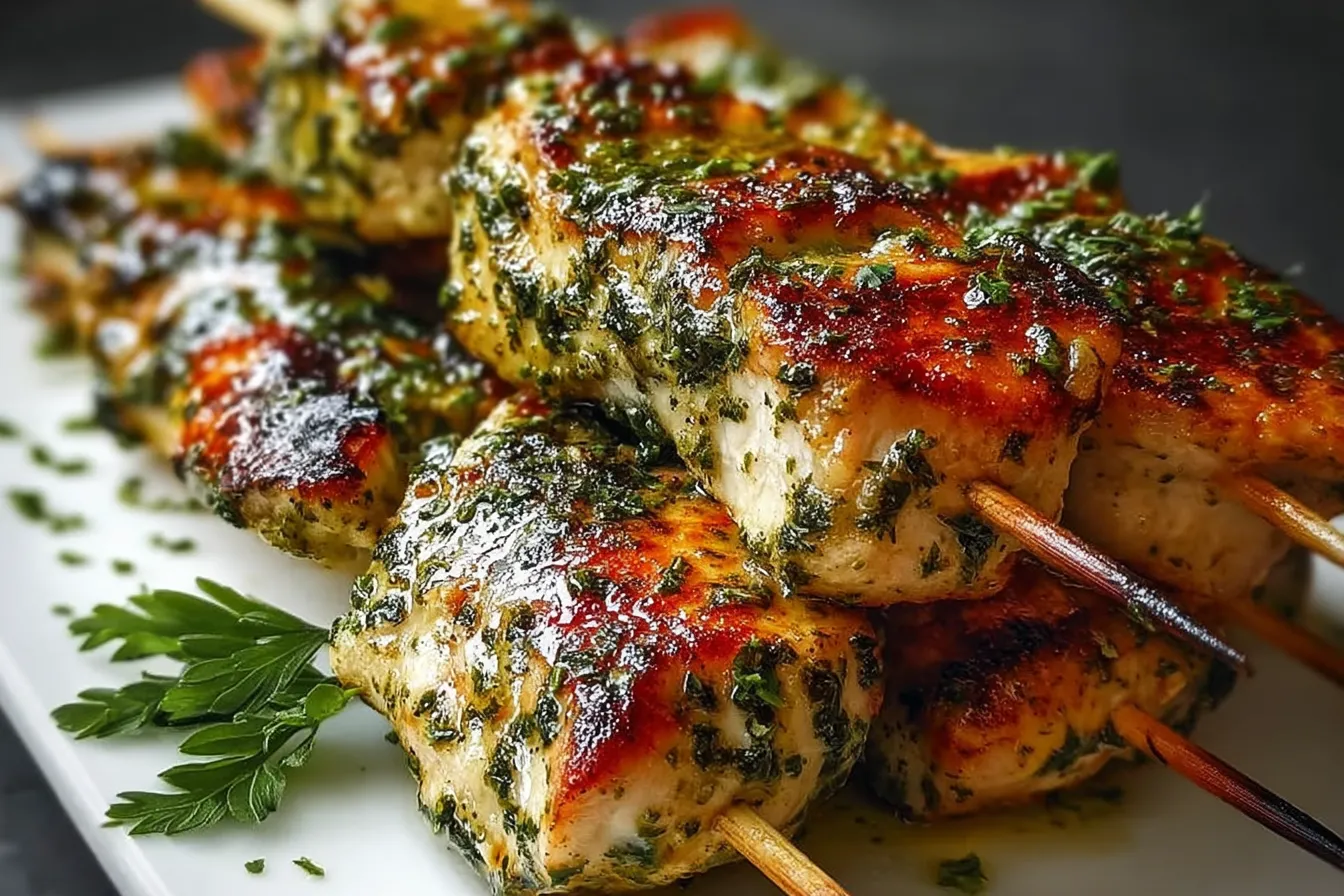 Lemon Herb Marinated Chicken Skewers 