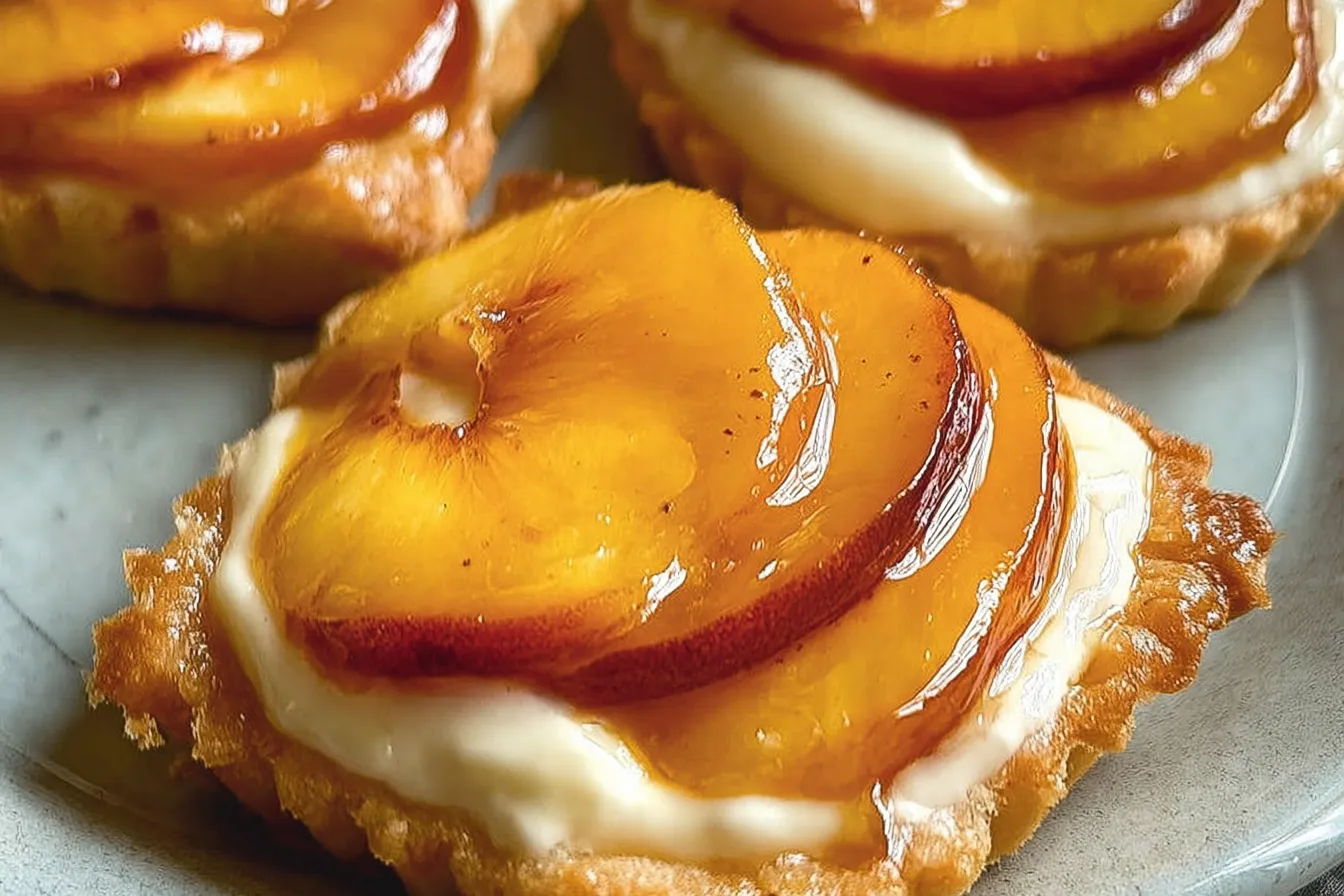 Mini Peach and Cream Cheese Tarts: A Sweet Delight 4 Mini Peach and Cream Cheese Tarts