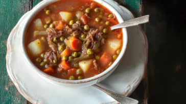 Delicious Bowl of My Mom’s Old-Fashioned Vegetable Beef Soup