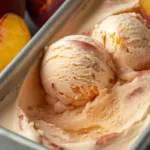 Delicious Nectarine Frozen Yogurt in a Bowl