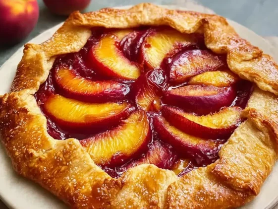 Nectarine Galette Freshly Baked