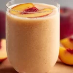 Vibrant Nectarine Smoothie in a Glass