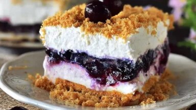 No-Bake Blueberry Yum Yum Dessert