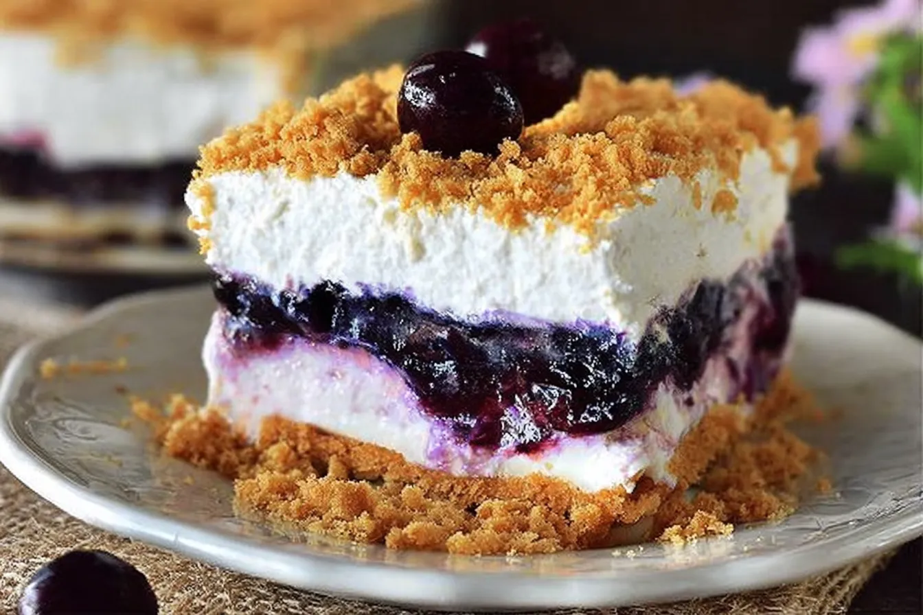 No-Bake Blueberry Yum Yum Dessert