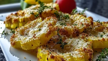 Parmesan Baked Yellow Squash Freshly Made