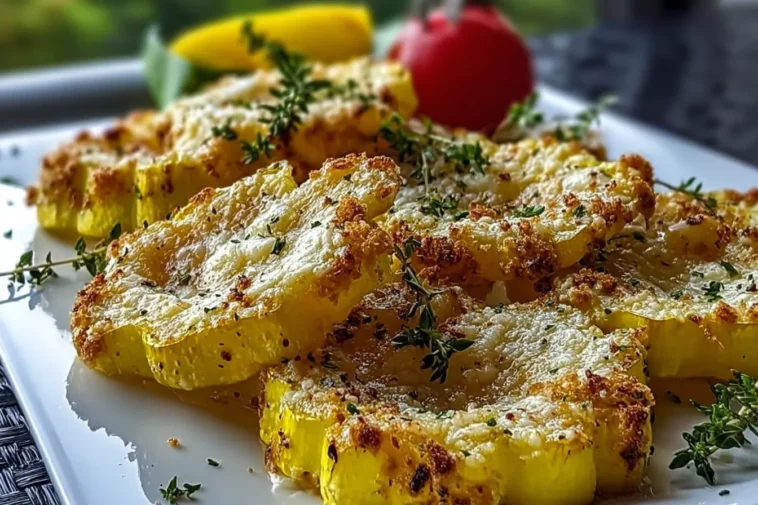 Parmesan Baked Yellow Squash Freshly Made