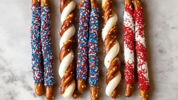 Crunchy Patriotic Pretzel Rods Ready to Celebrate!
