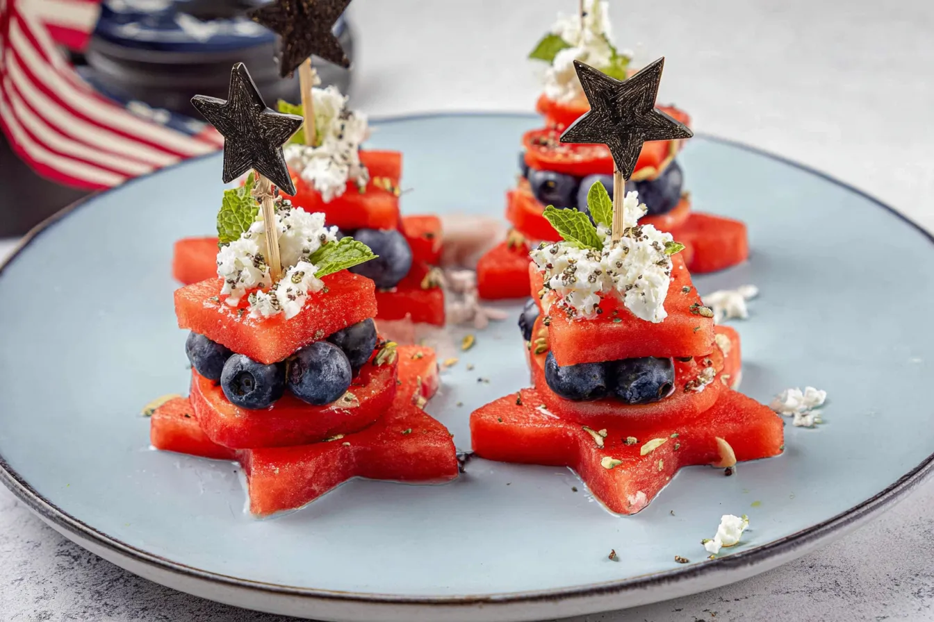 Patriotic Watermelon Appetizer 