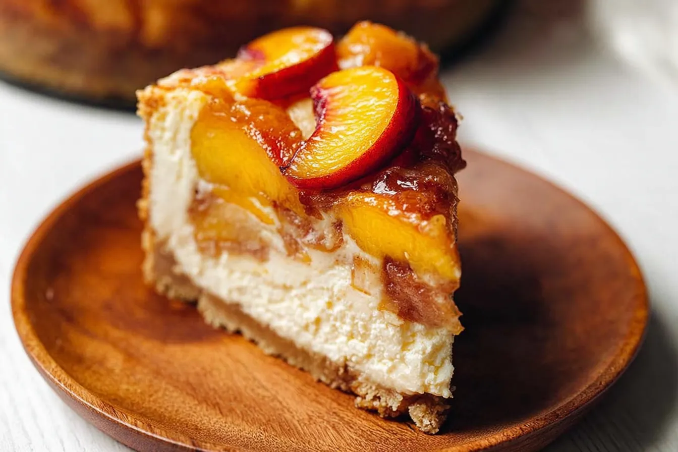 Delicious Peach Cobbler Cheesecake - Sweet Summer Dessert