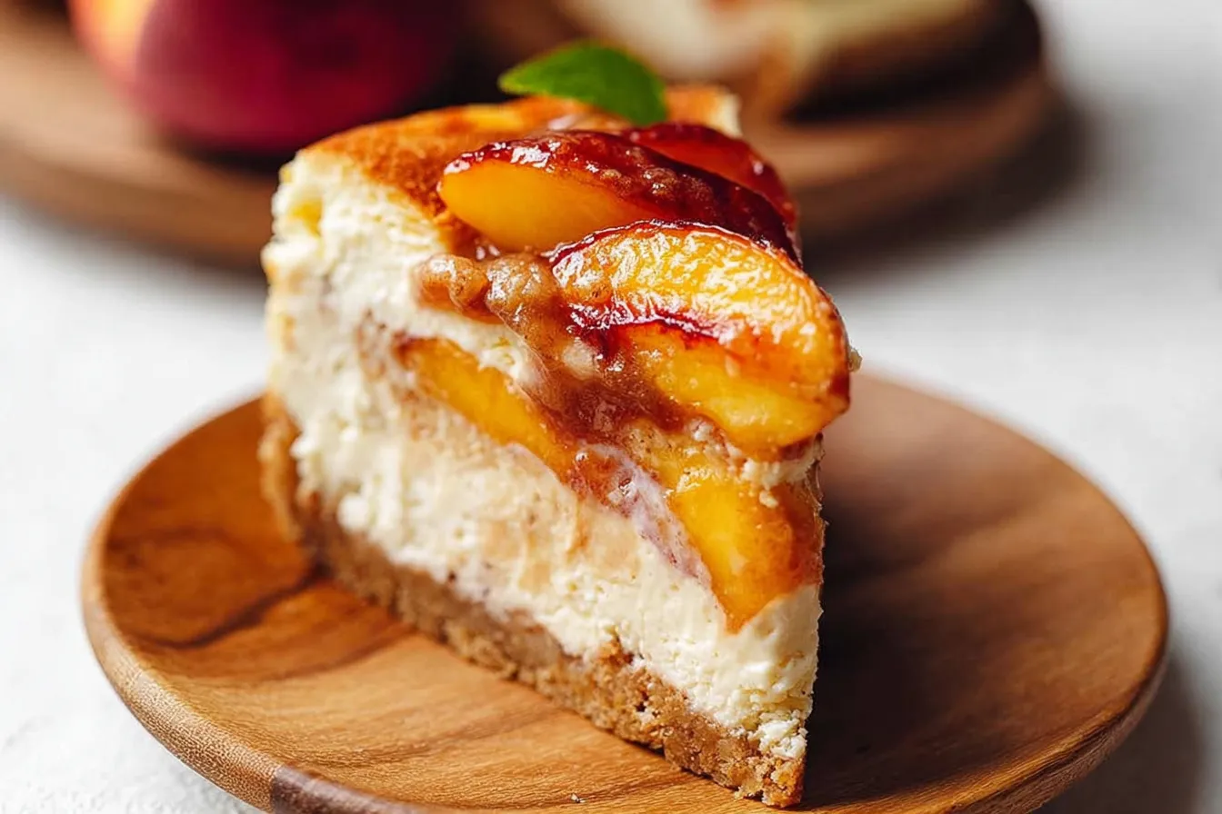 Peach Cobbler Cheesecake 