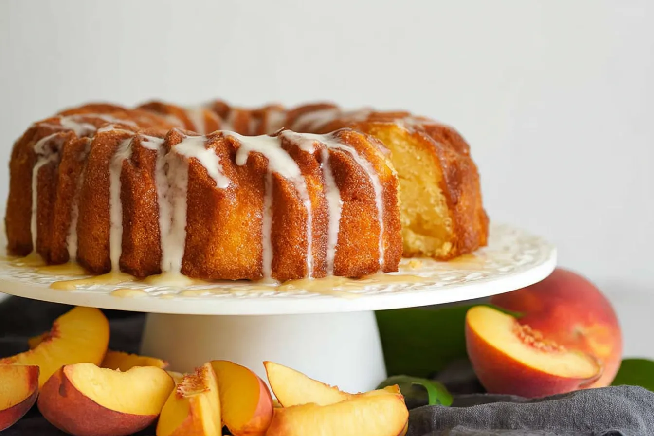 Peach Cobbler Pound Cake 