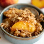 Homemade Peach Crisp Ready to Serve