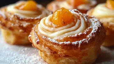 Delicious Peach Pie Cruffins Freshly Baked