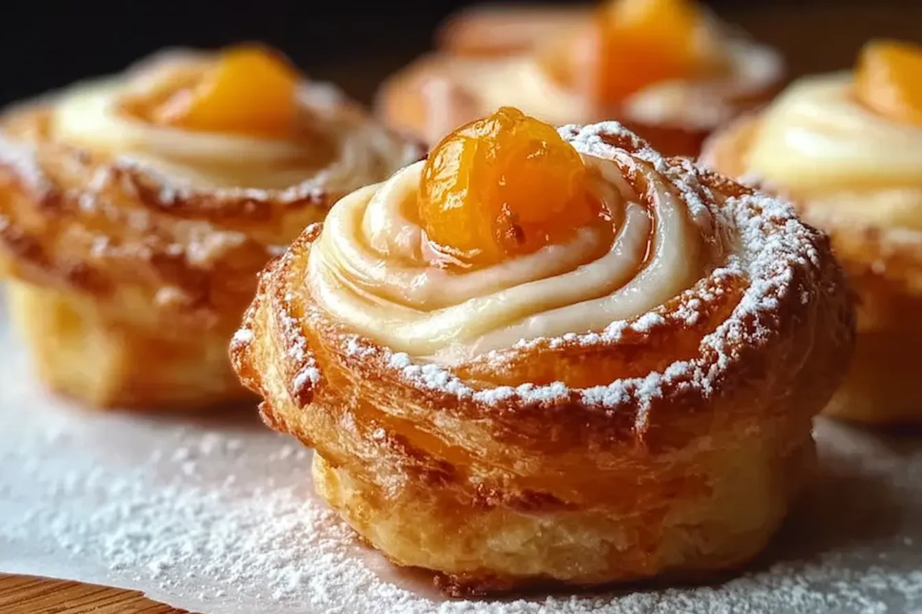Delicious Peach Pie Cruffins Freshly Baked