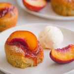 Peach Upside Down Mini Cakes (Cupcakes) - Delicious Bites