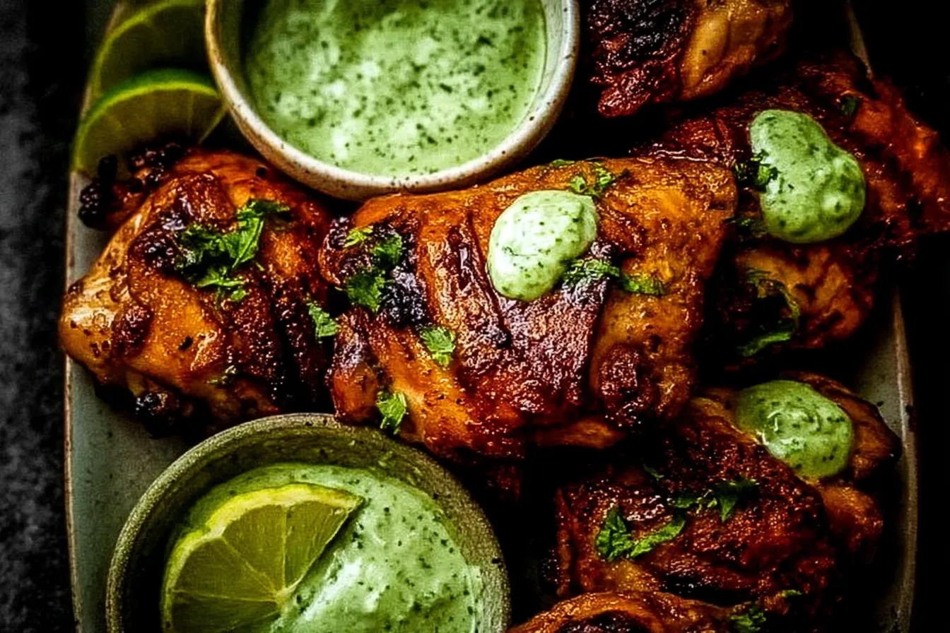 Peruvian Chicken with Green Sauce (Aji Verde) 
