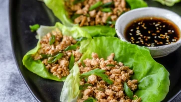 Delicious PF Chang’s Chicken Lettuce Wraps on a Platter