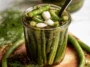 Colorful Pickled Green Beans Ready to Serve