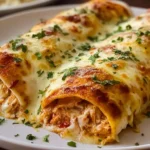 Quick & Healthy Chicken Enchiladas High Protein Dinner Plate