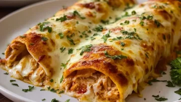 Quick & Healthy Chicken Enchiladas High Protein Dinner Plate