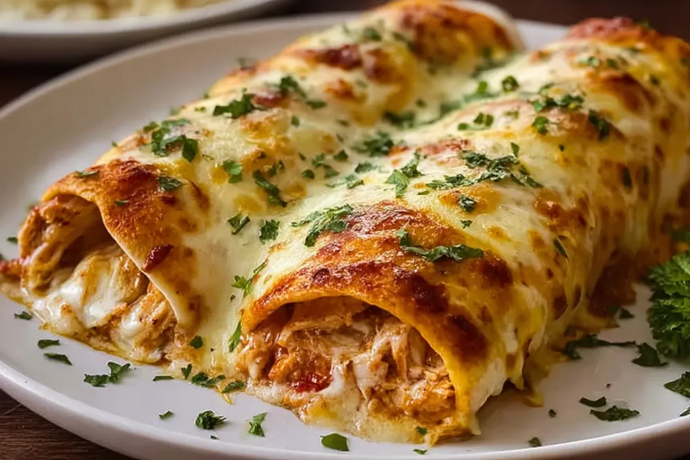 Quick & Healthy Chicken Enchiladas High Protein Dinner Plate