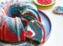 Succulent Red White & Blue Marble Cake for Celebrations