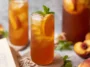 Refreshing 3 ingredient Peach Iced Tea in a Glass