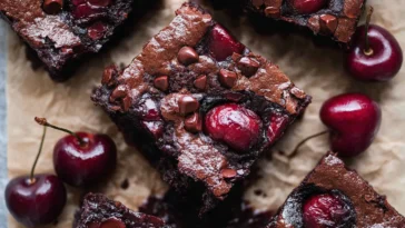 Decadent Roasted Chocolate Cherry Brownies Ready to Savor