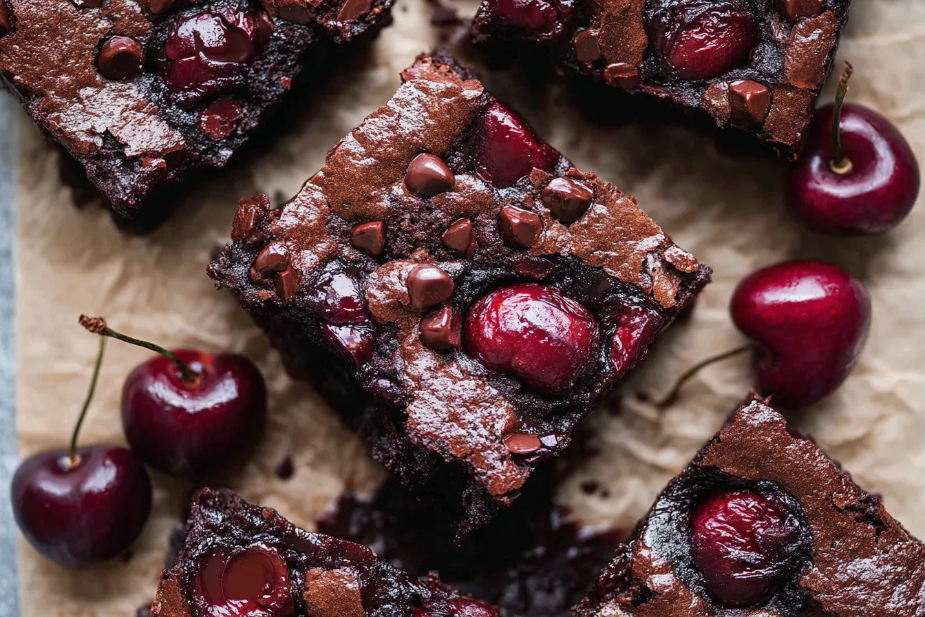 Decadent Roasted Chocolate Cherry Brownies Ready to Savor