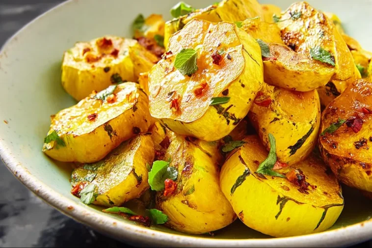 Roasted Patty Pan Squash - Colorful and Flavorful Dish