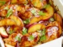 Delicious Roasted Peach BBQ Chicken Bake