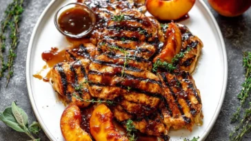Saucy Grilled Peach Chicken on the Grill