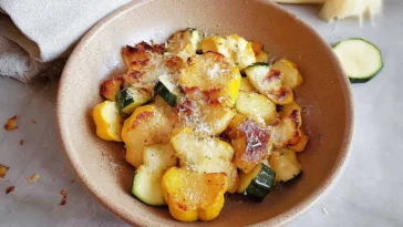 Sautéed Patty Pan Squash on a Plate
