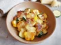 Sautéed Patty Pan Squash on a Plate