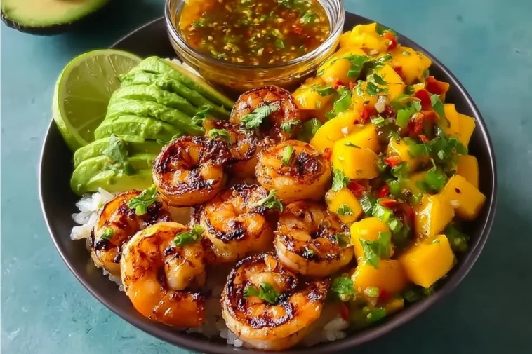 Fresh Shrimp and Avocado Bowls with Mango Salsa