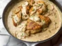 Sour Cream and Onion Chicken on a Plate Ready to Serve