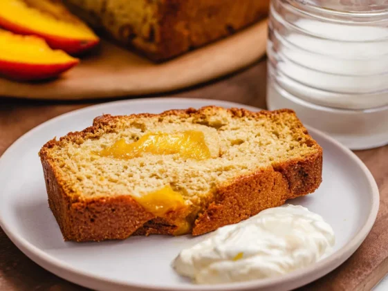 Homemade Southern Peach Bread Slices