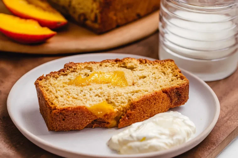 Southern Peach Bread: A Delightful Summer Treat 3 Homemade Southern Peach Bread Slices